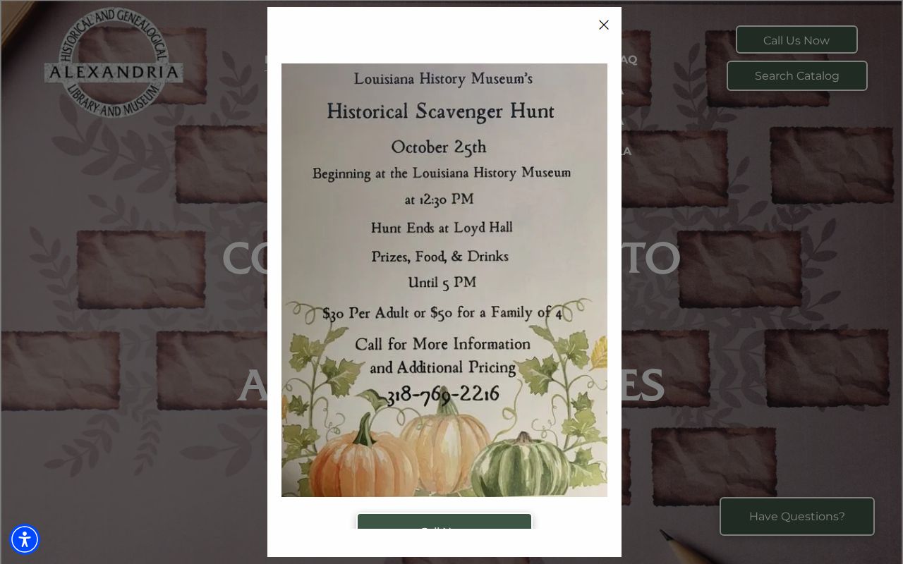 Alexandria Historical and Genealogical Library research resource