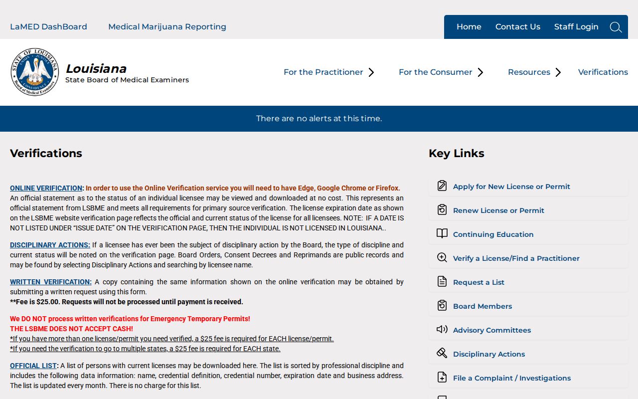 Alexandria resident lookup medical license verification